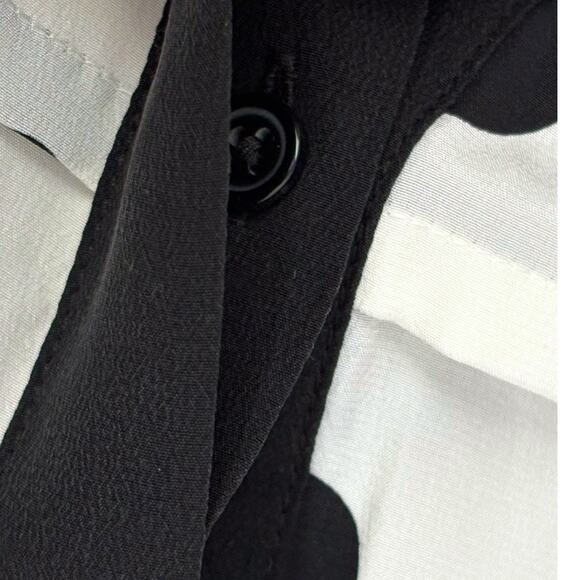 Reiss Long Sleeve Mini Dress - White with Black Polka Dots - Size 6 - Picture 12 of 16